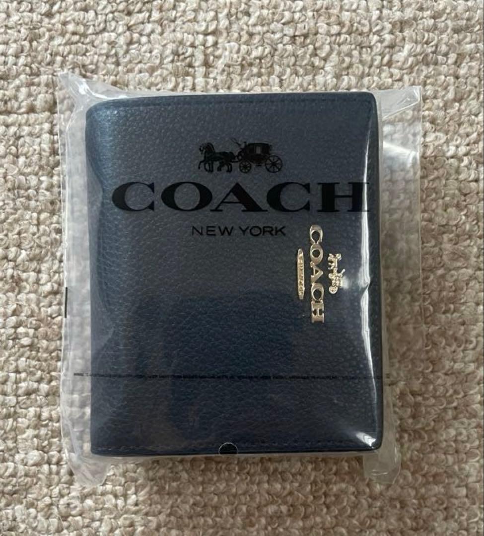 【未使用】COACH ブラック 二つ折り財布