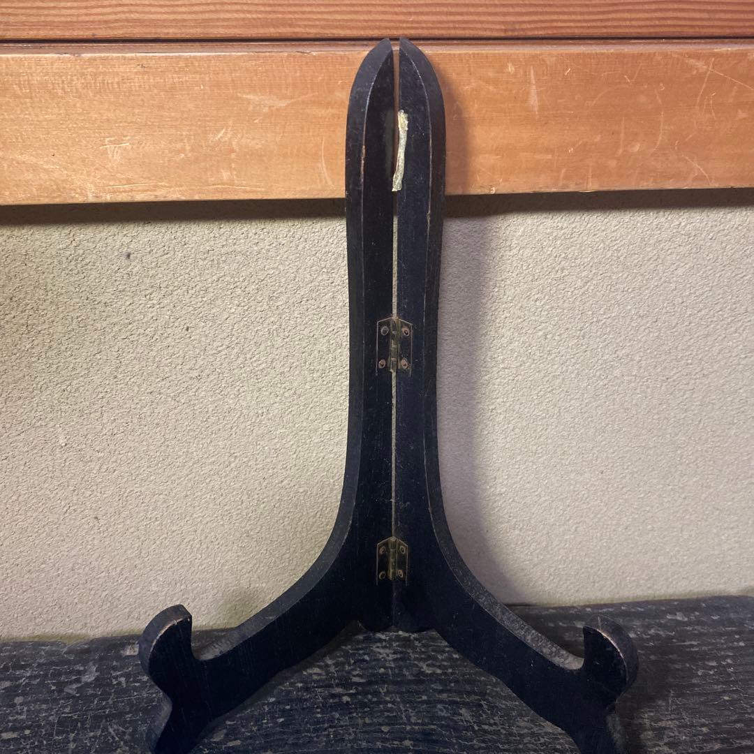 古伊万里風景画の陶磁器皿【皿立て付き】