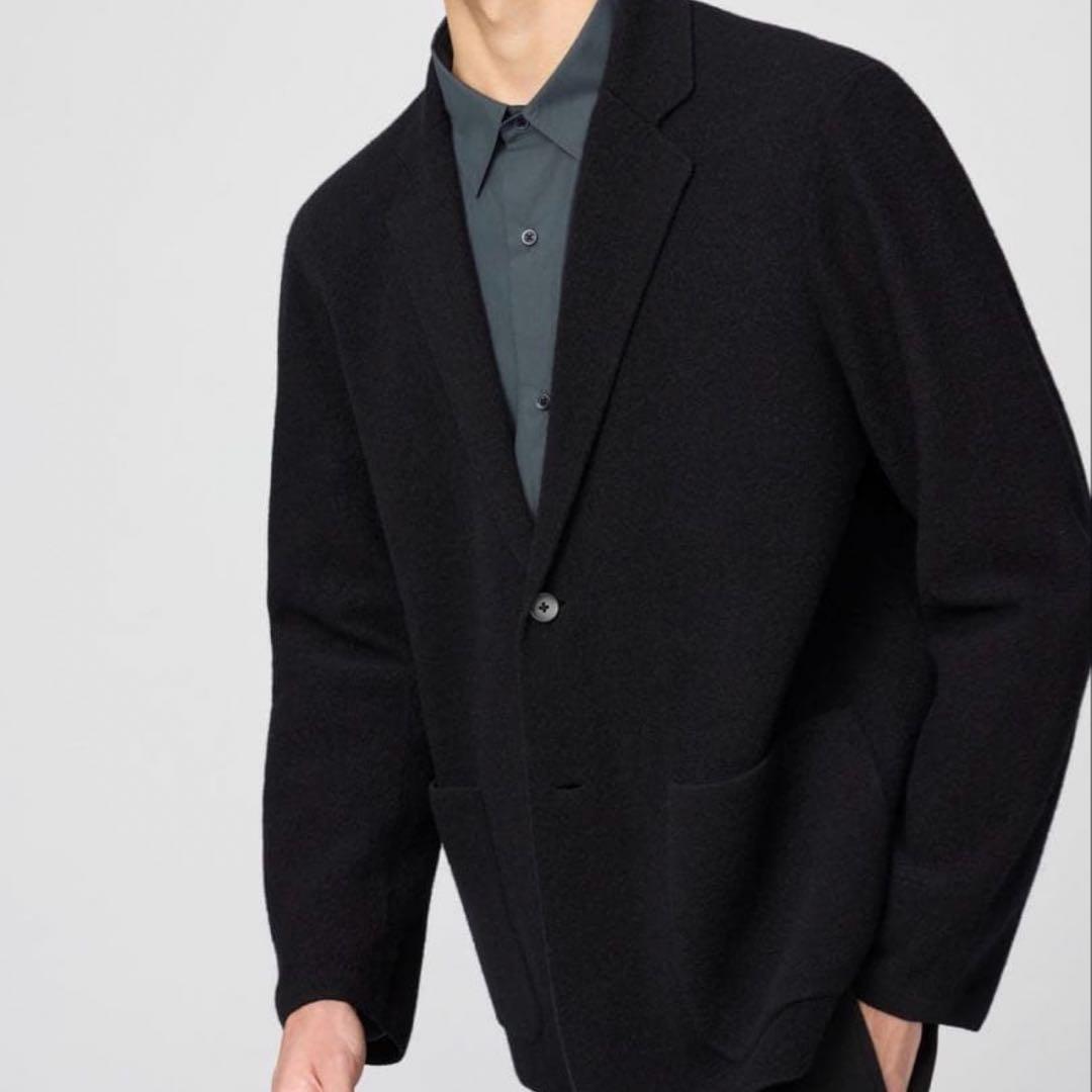 UNIQLO C ニットジャケット •タックワイドテーパードパンツ セット
