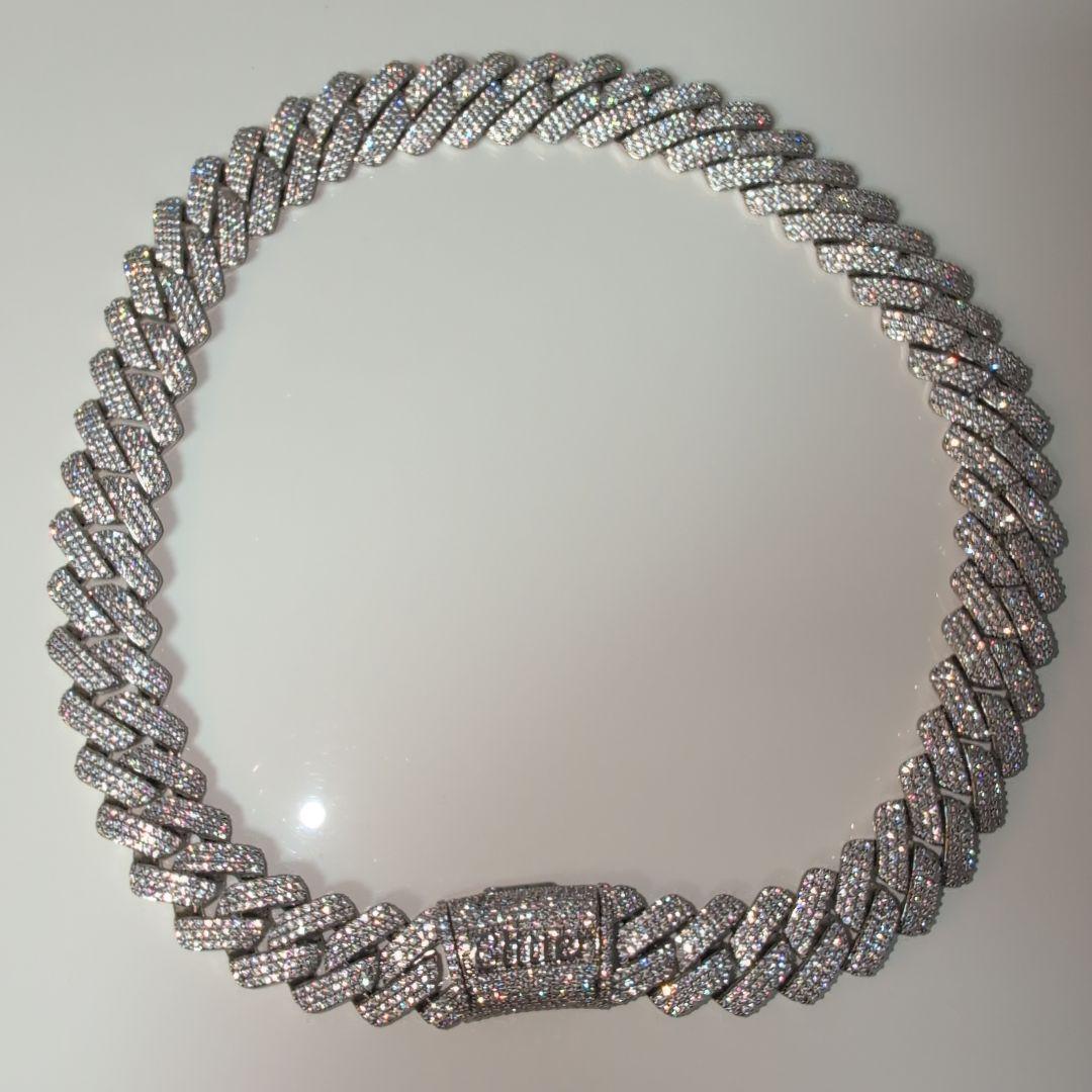 GLITTER マイアミキューバンチェーンネックレス 55cm