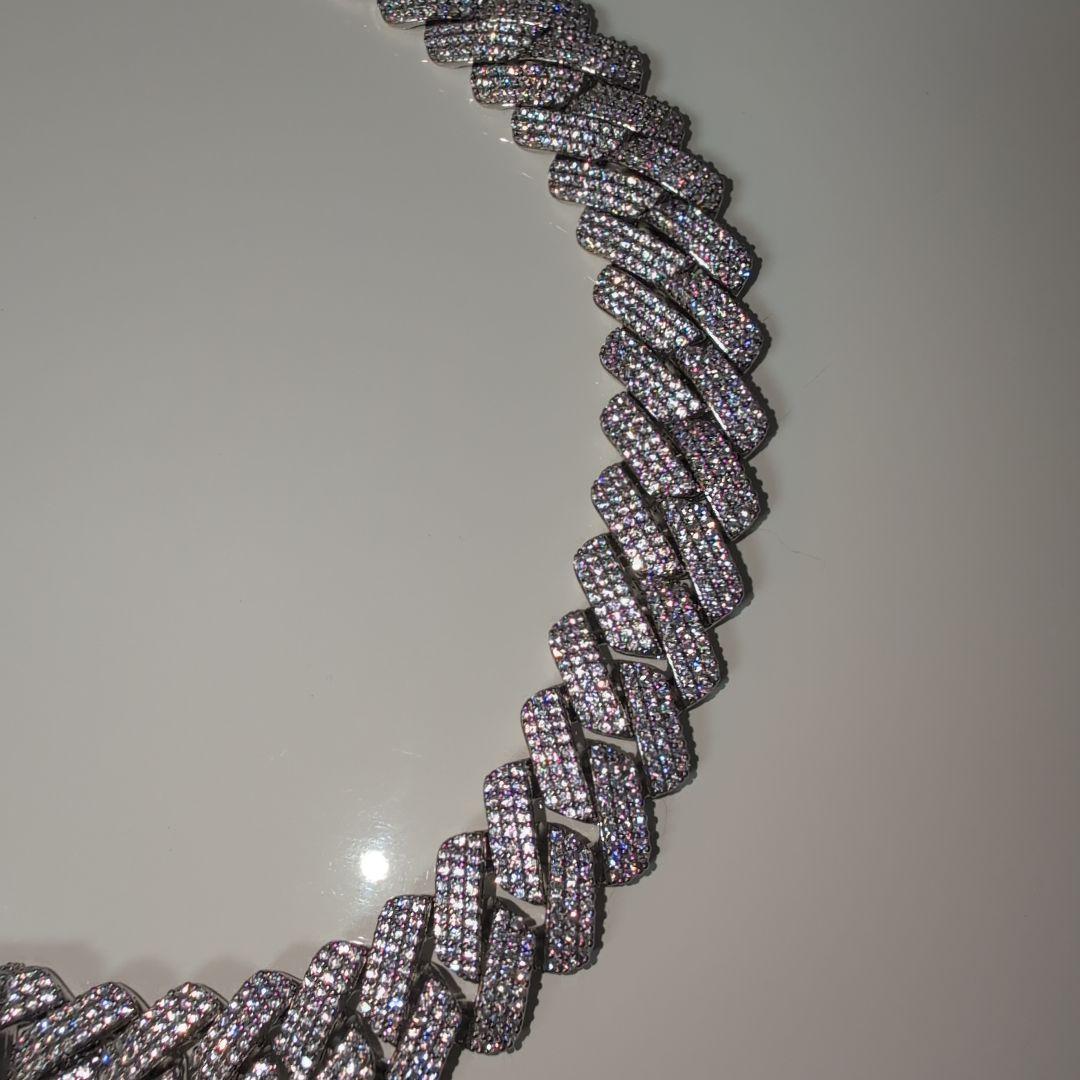 GLITTER マイアミキューバンチェーンネックレス 55cm