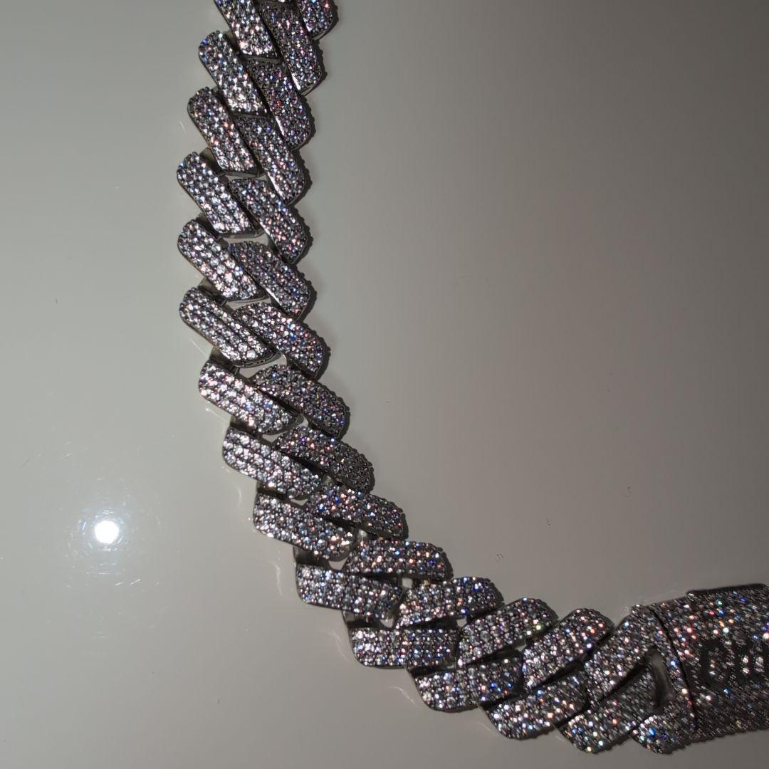 GLITTER マイアミキューバンチェーンネックレス 55cm