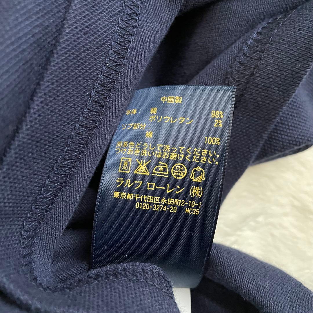 新品未使用タグ付き！ラルフローレン ビッグポニー長袖ポロシャツ 紺レディースM位