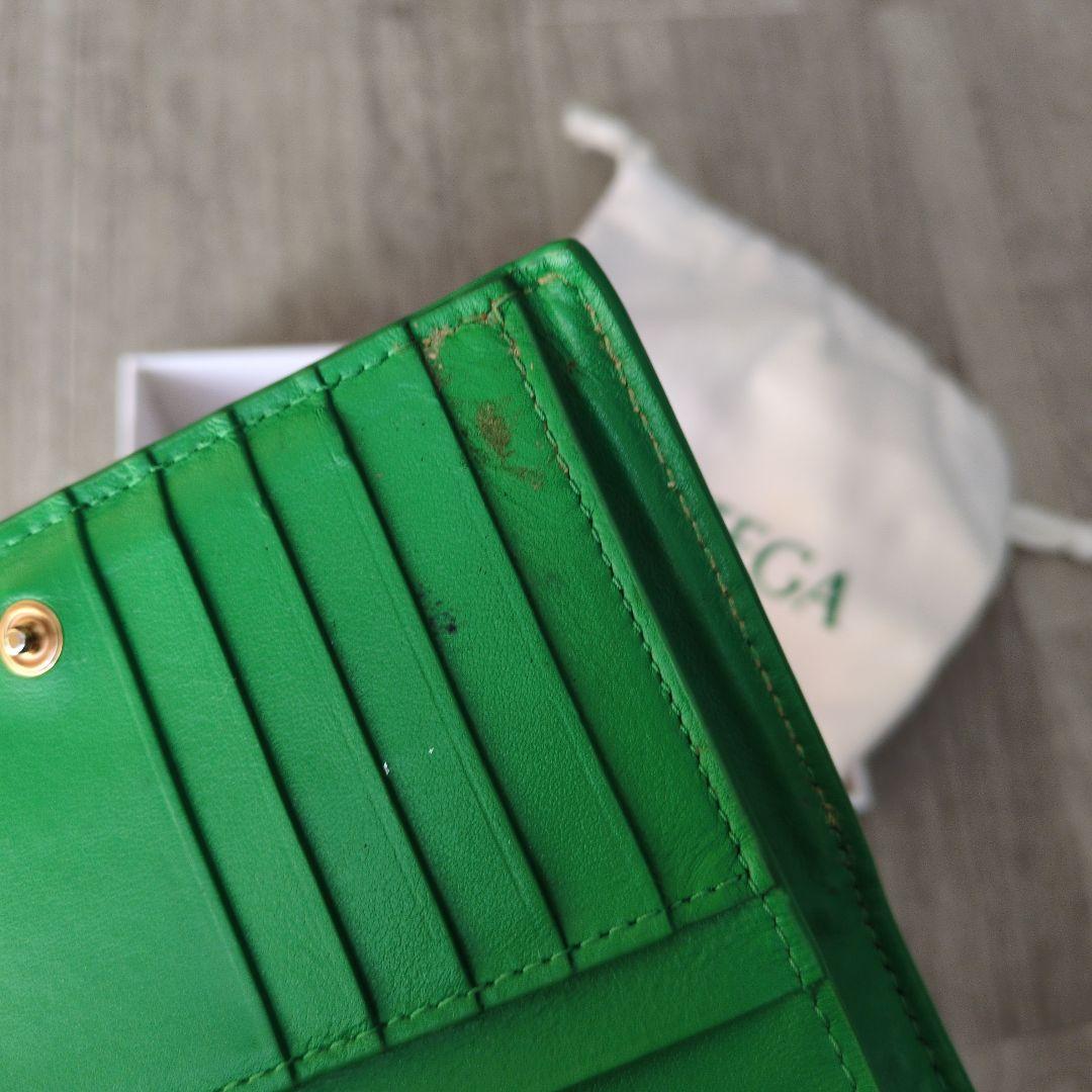 BOTTEGA VENETA グリーン 二つ折り財布
