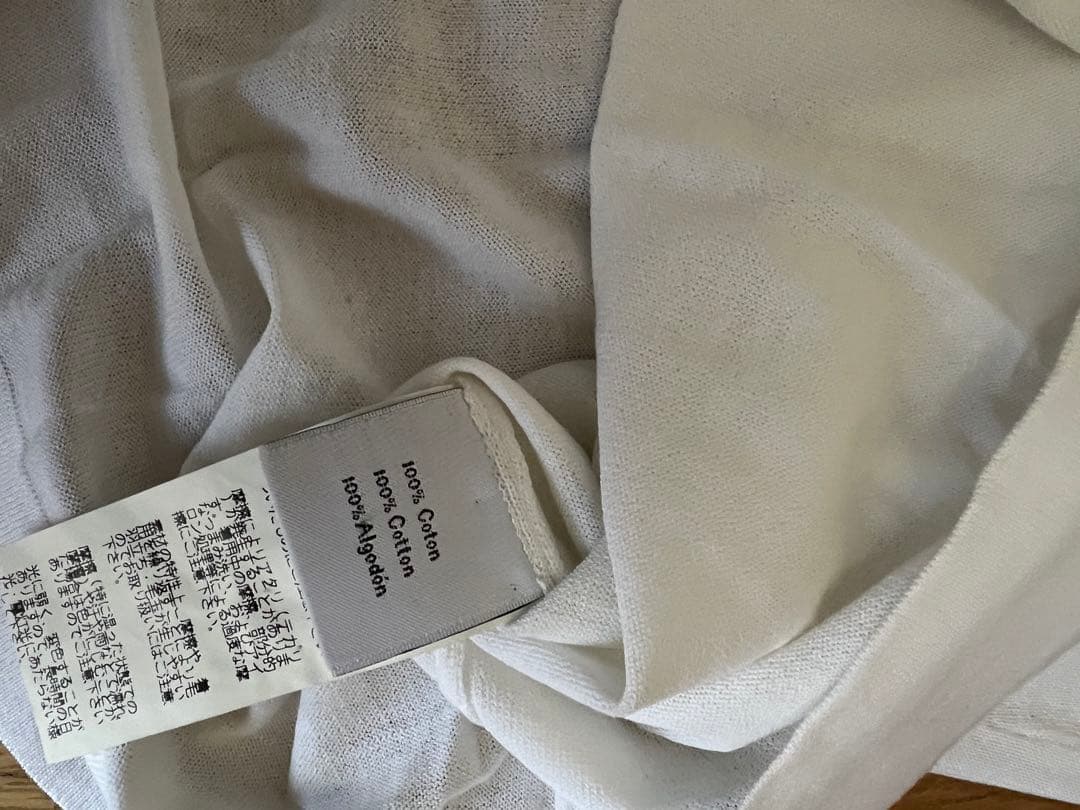 エルメスホワイト クルーネック Tシャツ コットンL