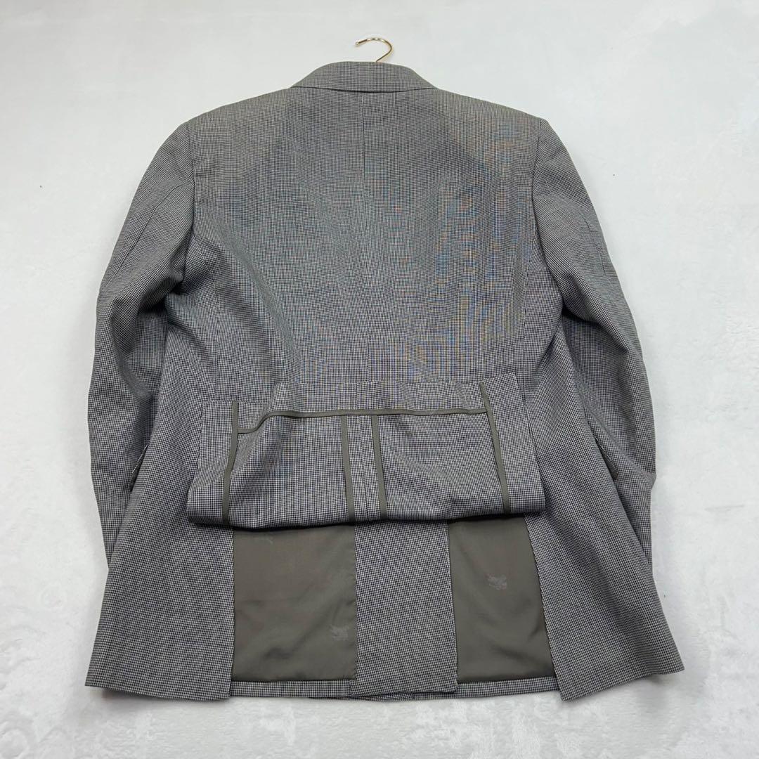 E869 美品 A5 M バーバリー ダブル 千鳥柄 モヘア混 スーツ メンズ