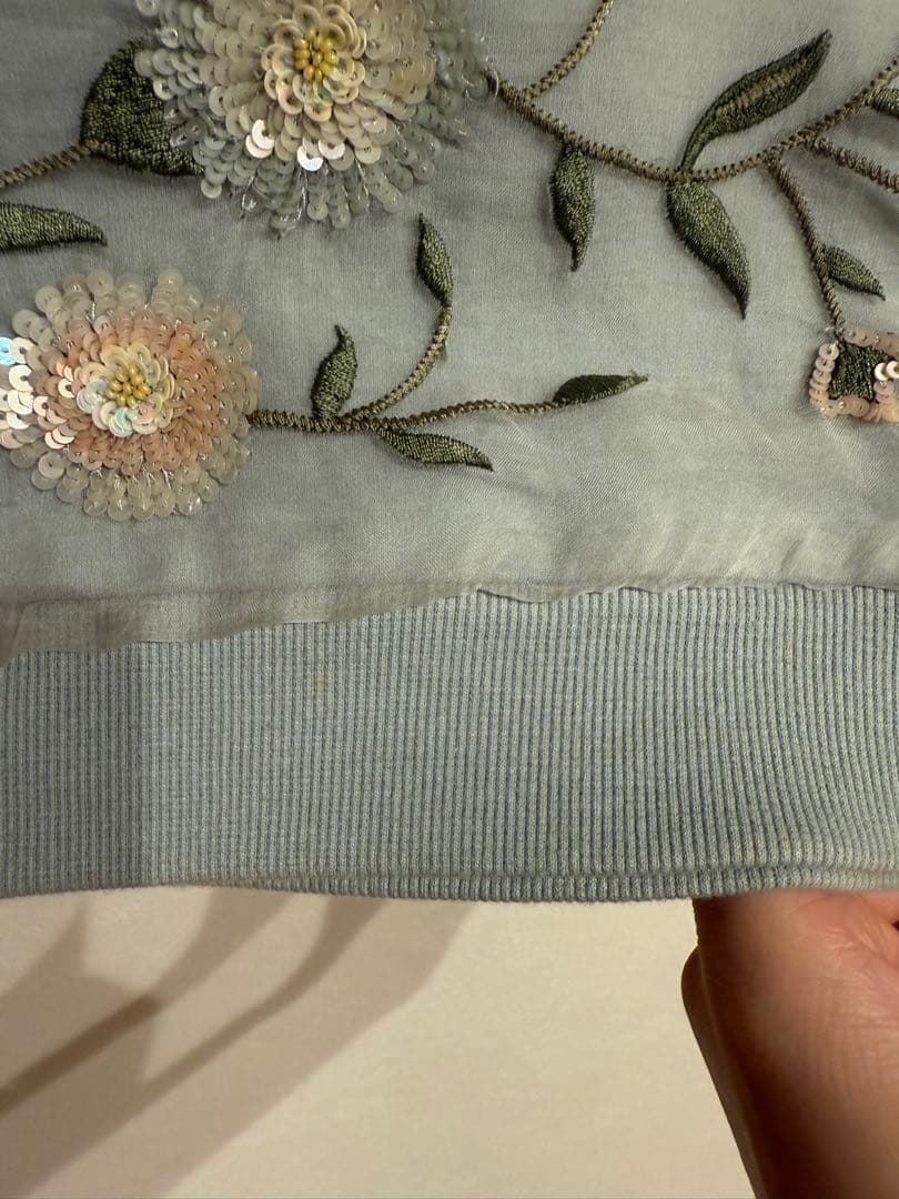 着用1回　alice + olivia 刺繍 半袖　薄手スウェット