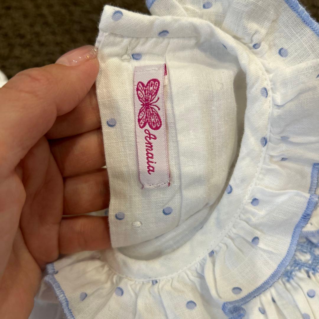 Amaia♡水色ドットワンピース　90cm