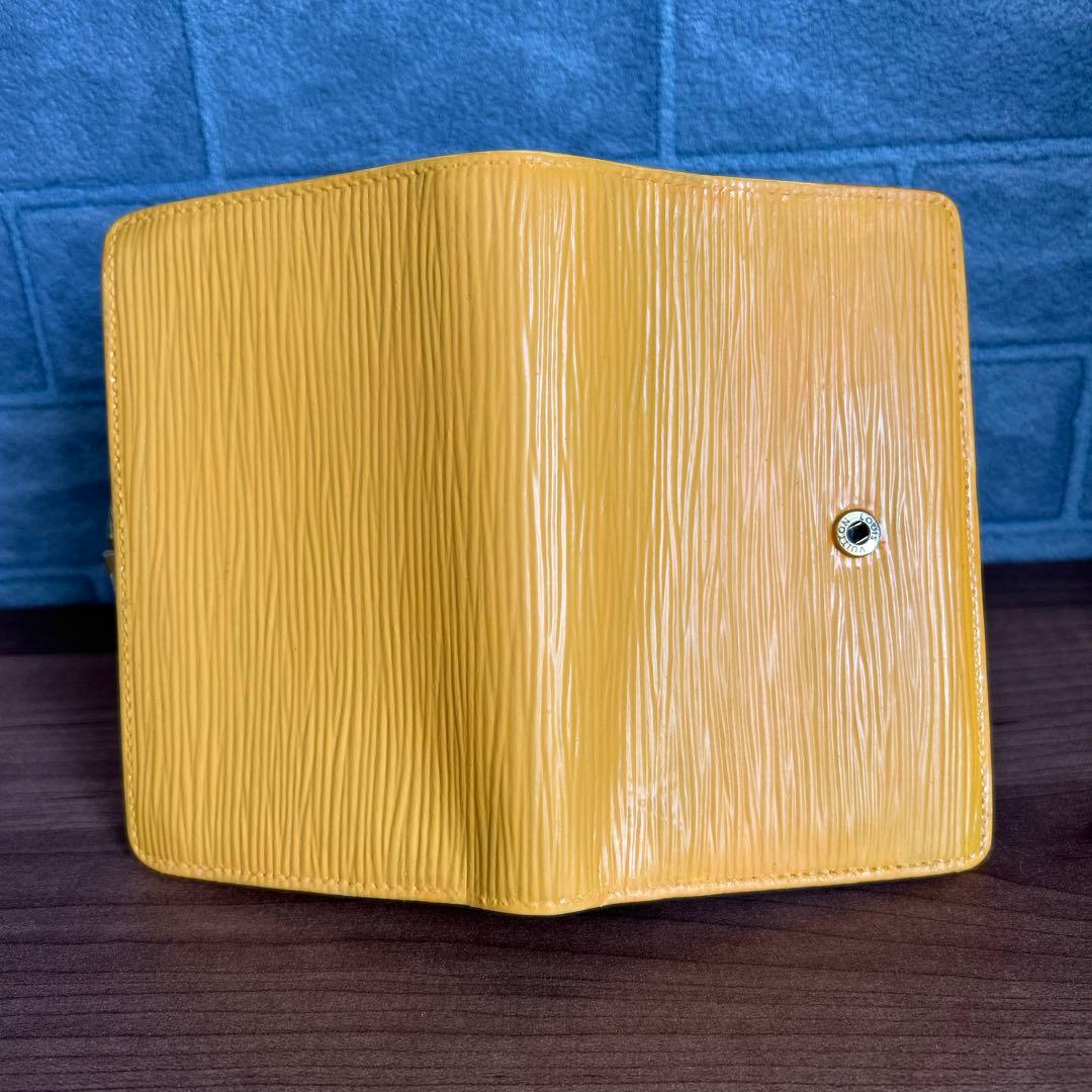 【美品】ヴィトン　エピ　イエロー/紫　がま口財布