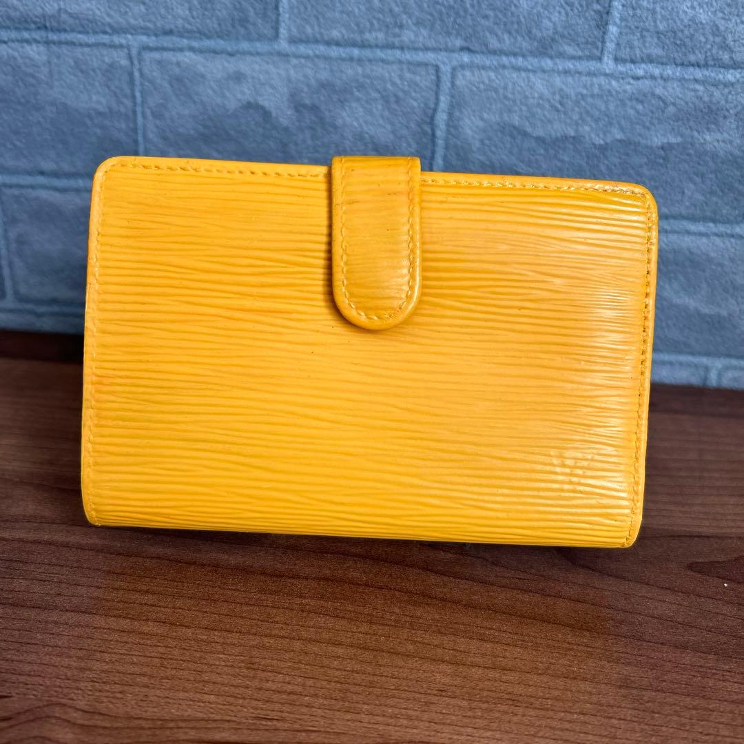【美品】ヴィトン　エピ　イエロー/紫　がま口財布