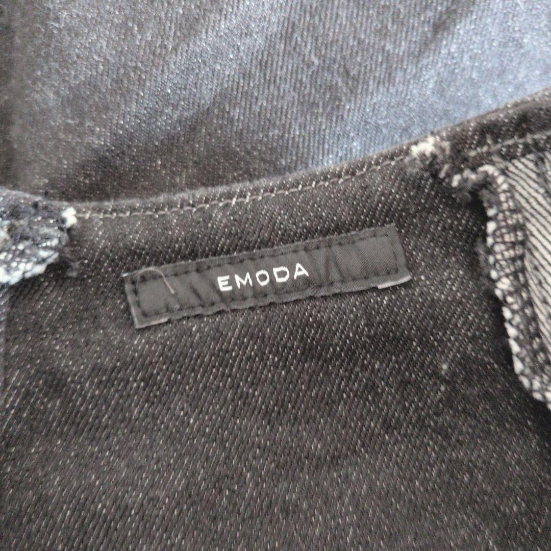 EMODA ハイウエストレースアップ ブーツカットデニム フレア
