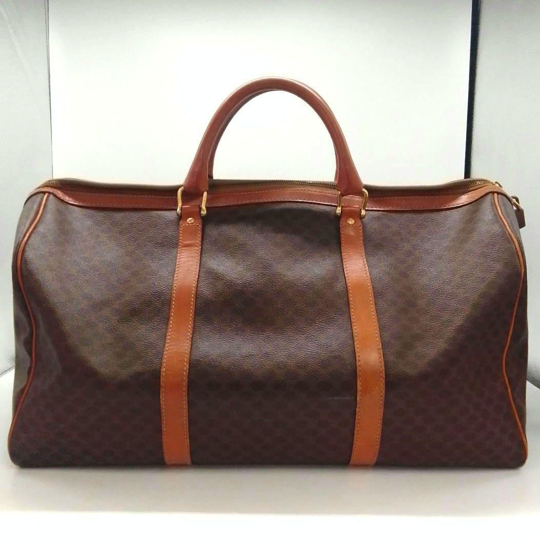 LW18 セリーヌ 極美品 マカダム ボストンバッグ ストラップ付き