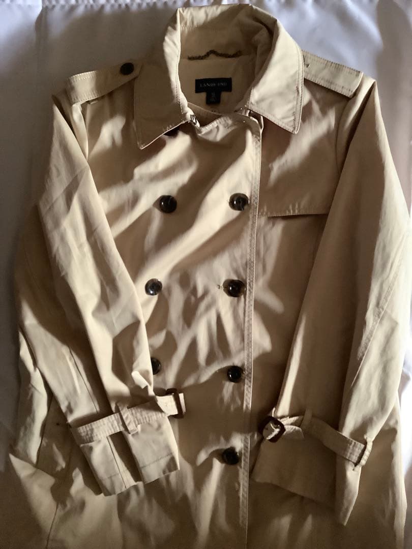LANDS’END ベージュ トレンチコート ライナー付きXL