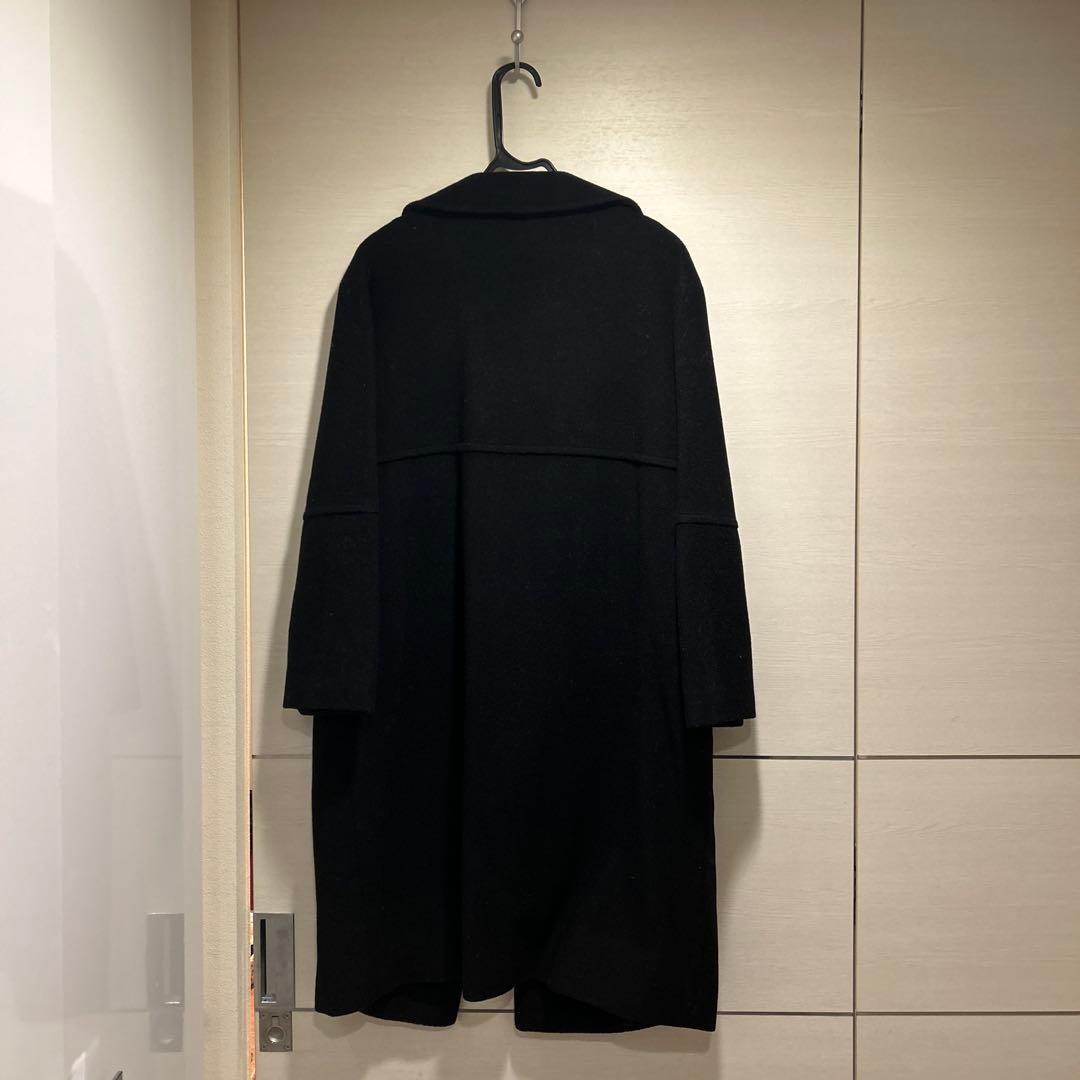 ブラック ロングコート ポケット付き