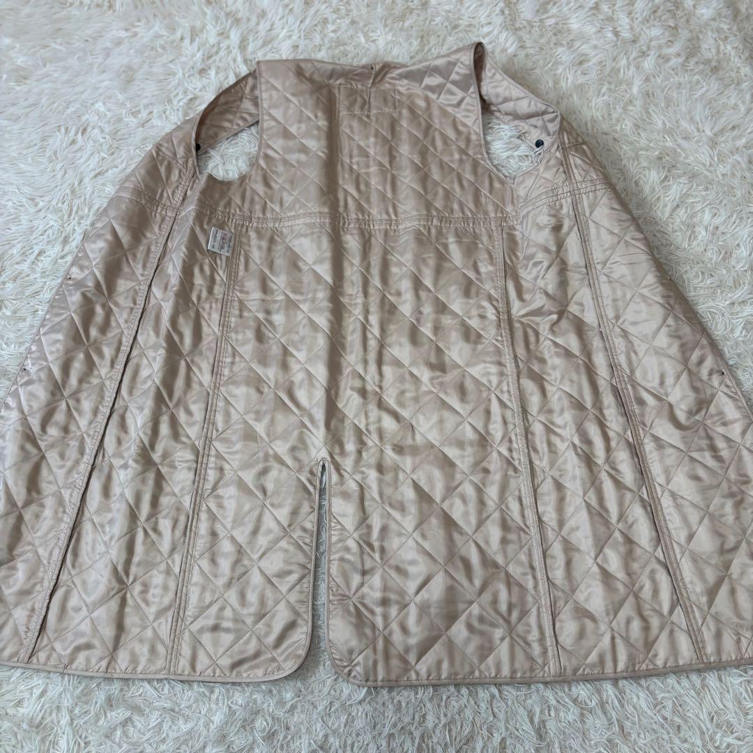 良品✨バーバリー ノバチェック ステンカラーコート キルティングライナー付き L