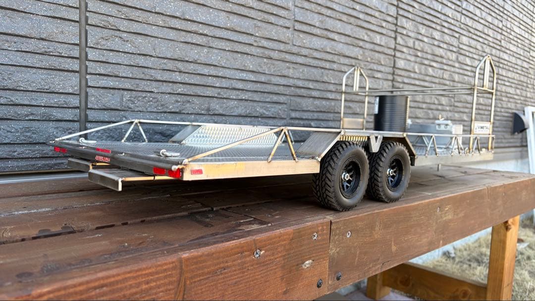 1/8 車載トレーラー　検（トラクサス　scx10 クローラー　ビッグトラック