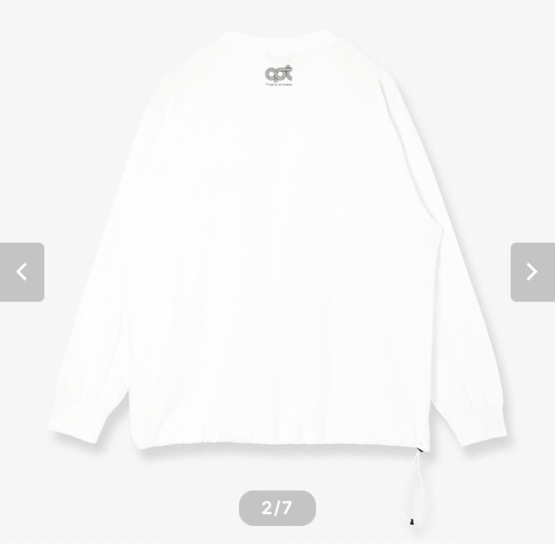 Optstuff. ホワイト長袖Tシャツ