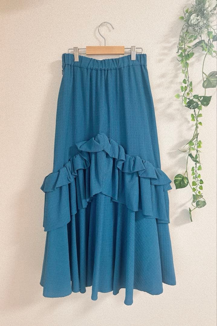 【極美品】 AMERI CREPE VOLUME GATHER SKIRT