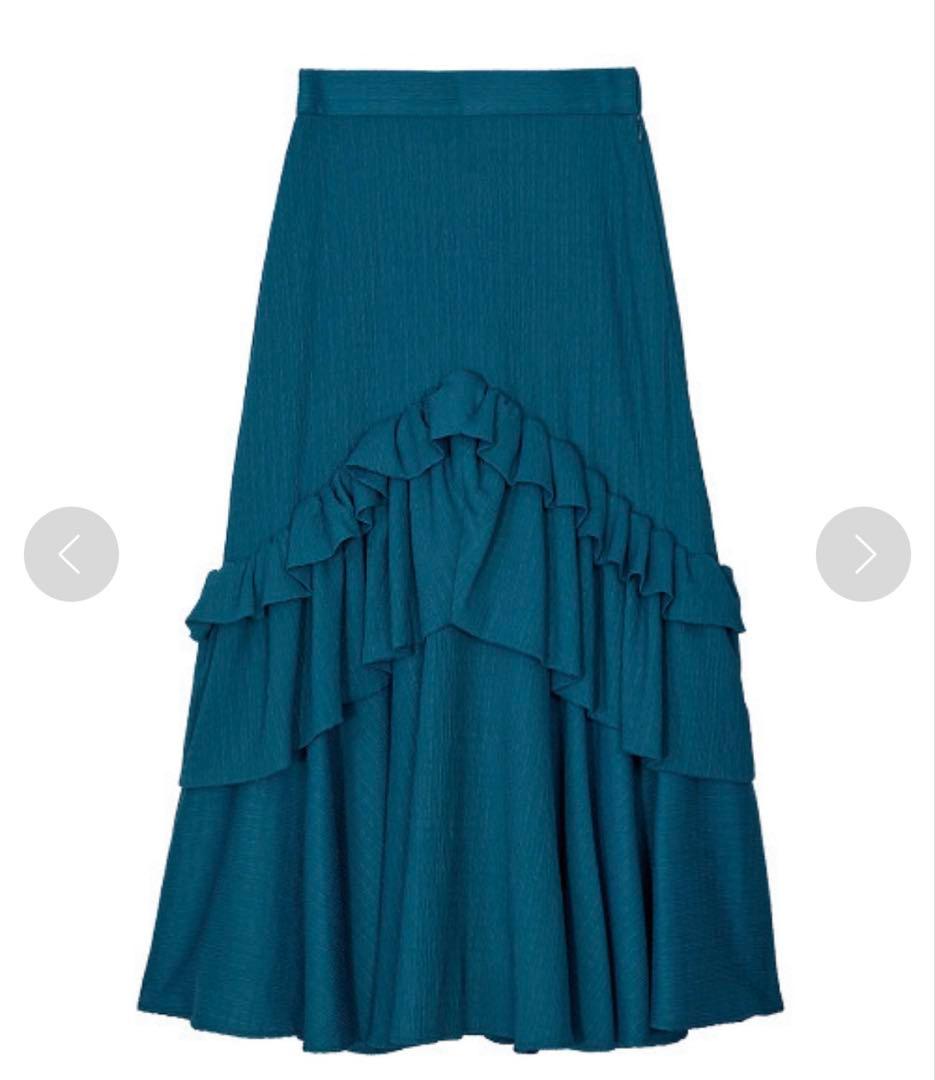 【極美品】 AMERI CREPE VOLUME GATHER SKIRT