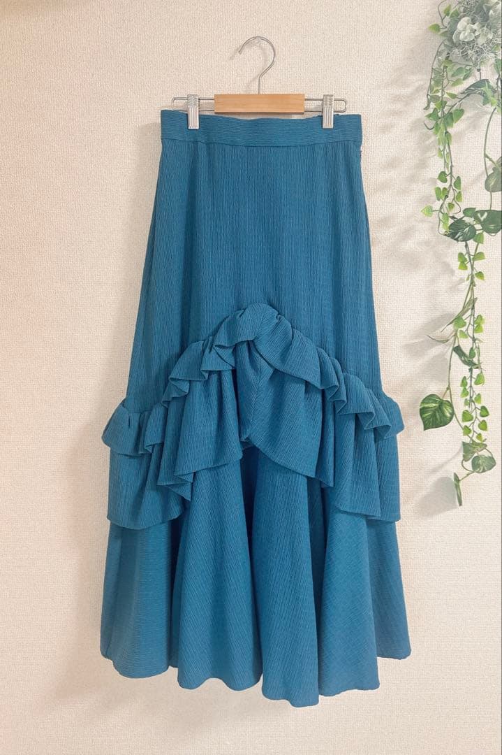【極美品】 AMERI CREPE VOLUME GATHER SKIRT