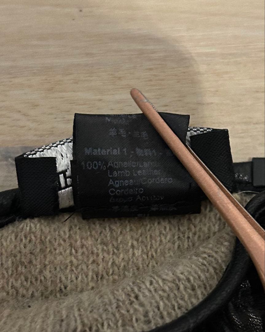 EMPORIO ARMANI ラムレザーグローブ メンズ M ブラック