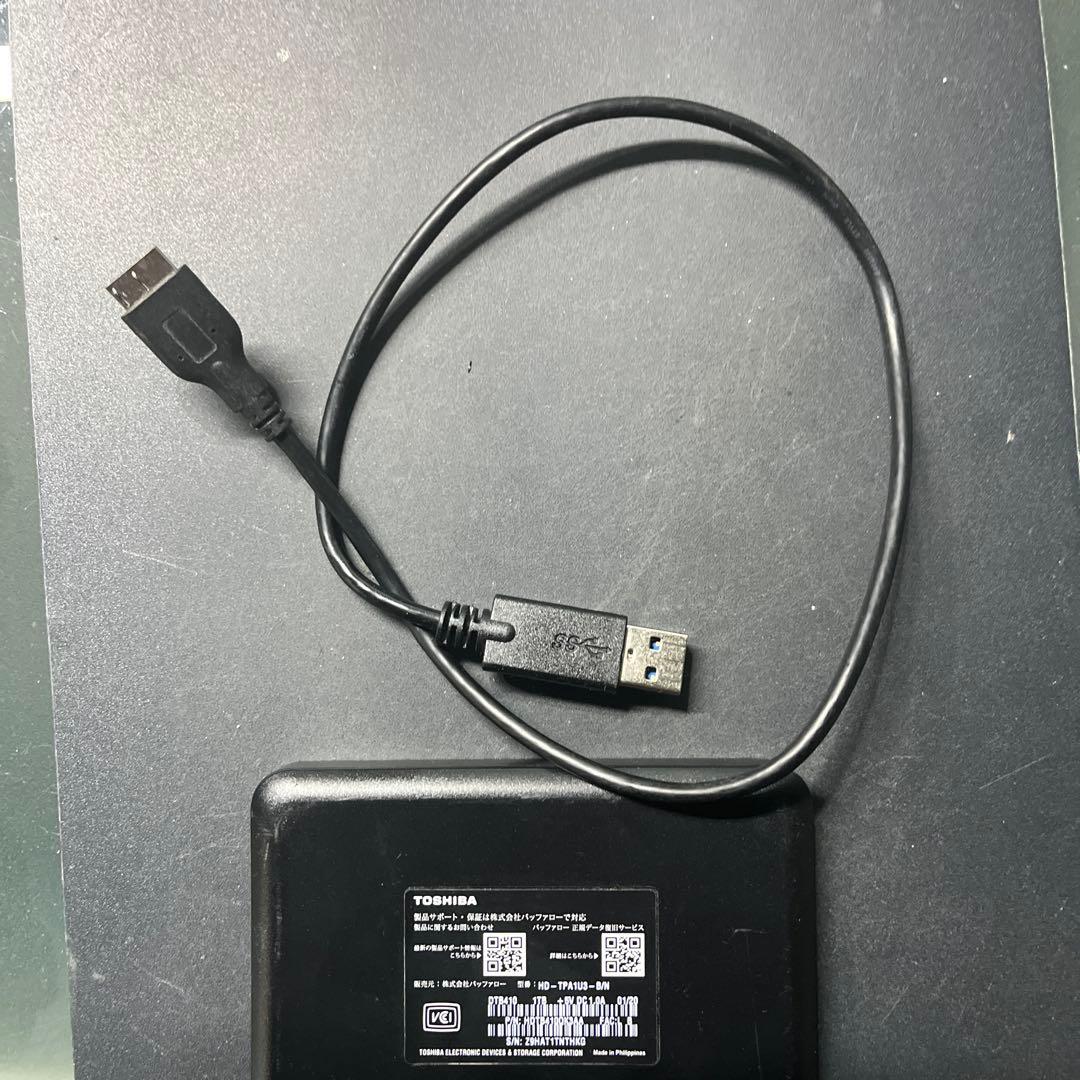 SSさまTOSHIBA HD-TPA1U3-BK 外付けHDD