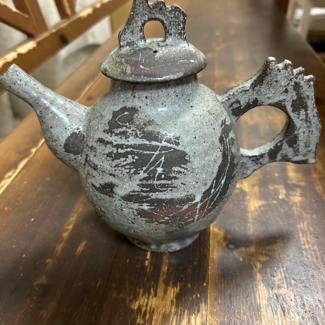 ゆ*き様 作家　陶芸作家　1点もの　ゴツゴツごっつい個性的なポット　急須　水差し