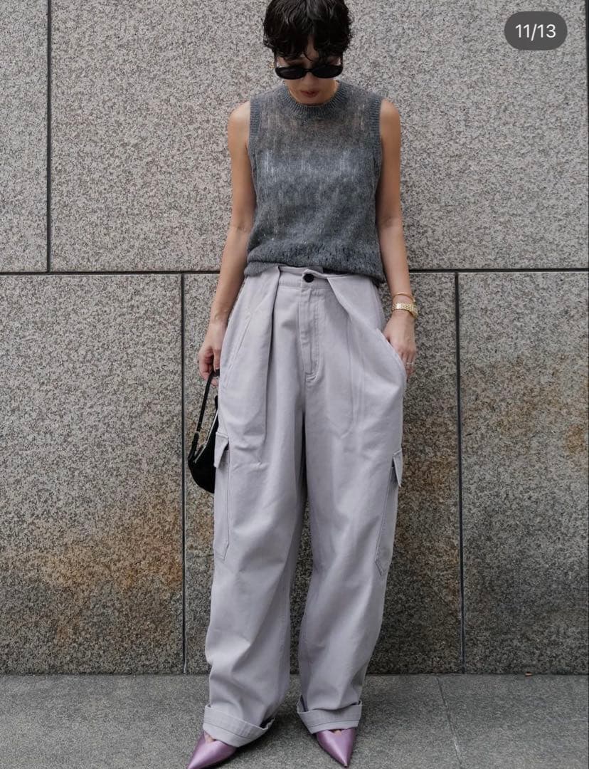 machatt クラッシュモヘアウール　カーディガン　ニット　セット