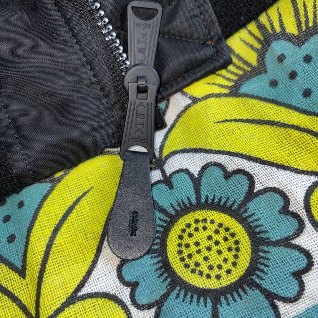 ALPHA INDUSTRIES MA-1 XL ブラック／オレンジ フライト