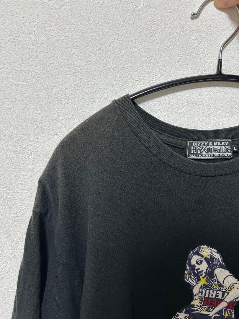 カ*ズ様 ヒステリックグラマー VIXEN GIRL 刺繍Tシャツ 黒 L