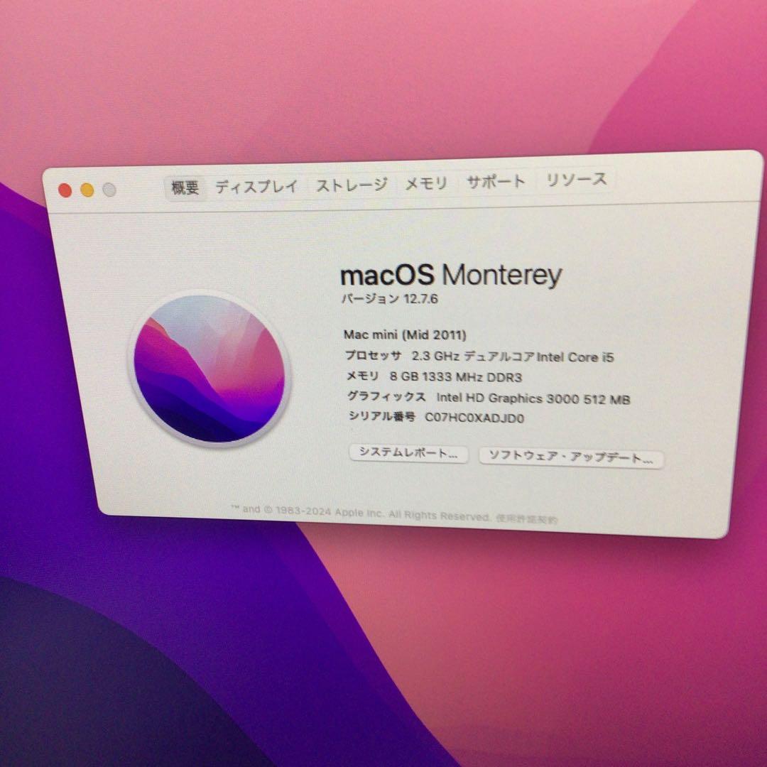 ミニPC Mac mini A1347 mid 2011