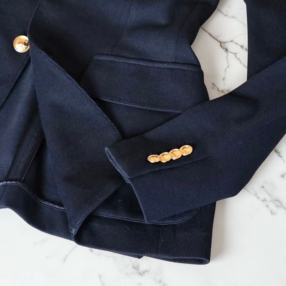 ポロラルフローレン 紺ブレ 金ボタン PRLエンブレム 6サイズ L ロゴ刺繍