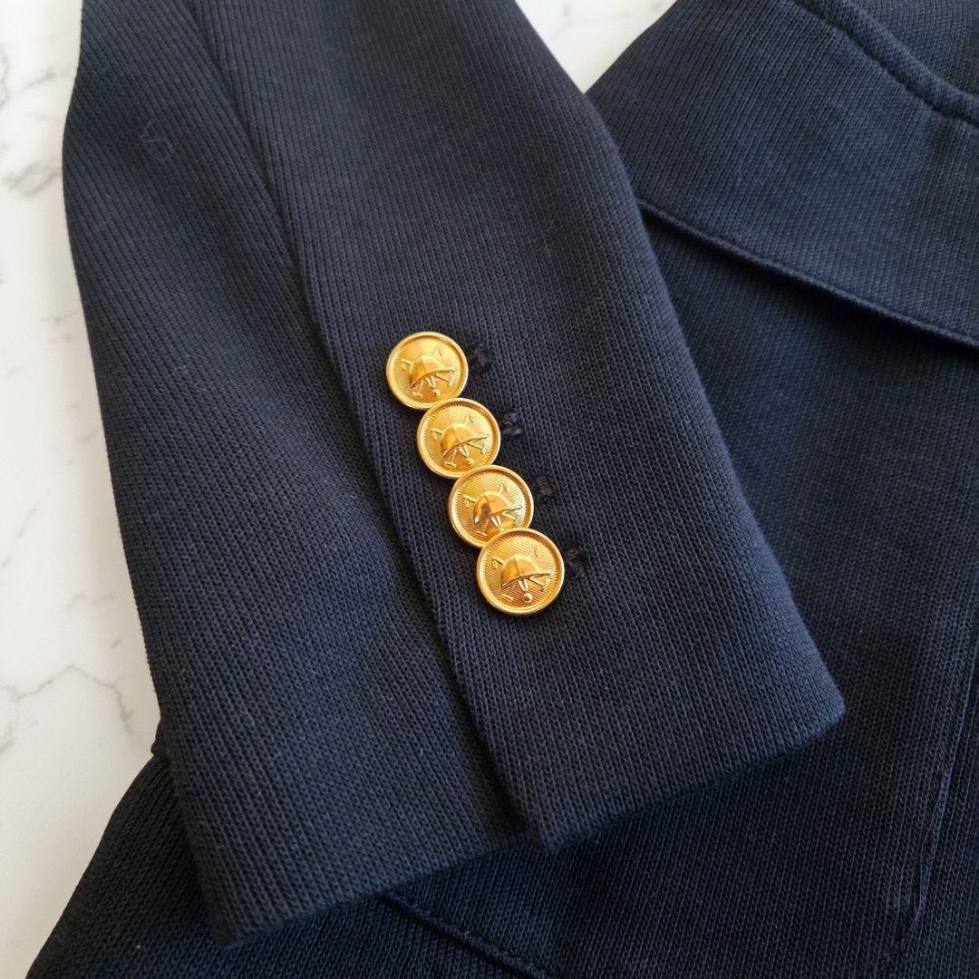 ポロラルフローレン 紺ブレ 金ボタン PRLエンブレム 6サイズ L ロゴ刺繍