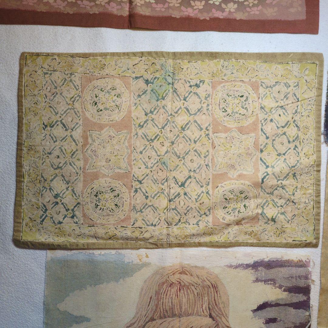 染色家の方の生地　裂　ゴッホ　阿修羅　唐草　ハンドメイド　リメイク　アート