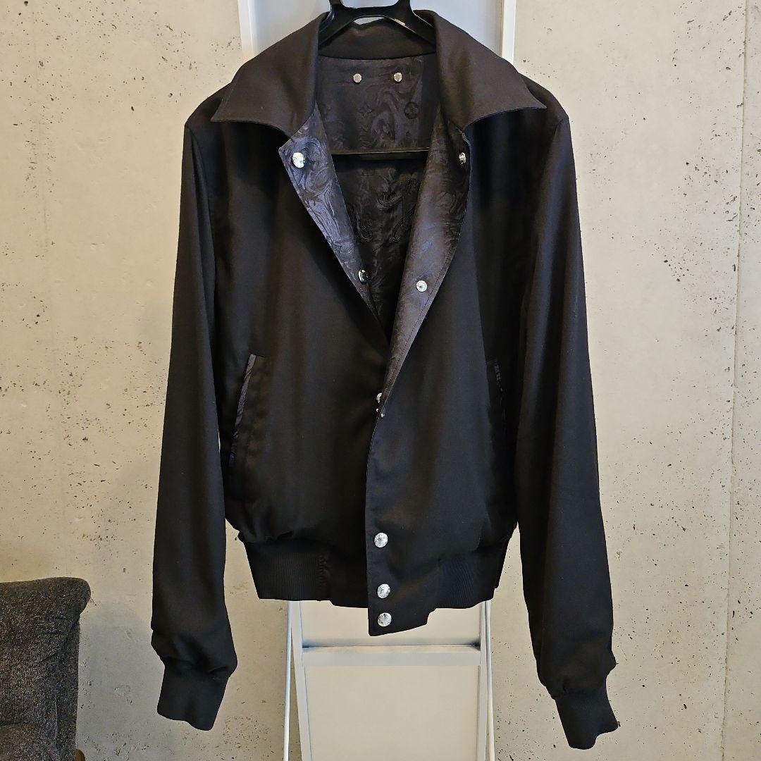 Louis Vuitton ジャケット　黒　紺　総柄　リバーシブル　ルイヴィトン