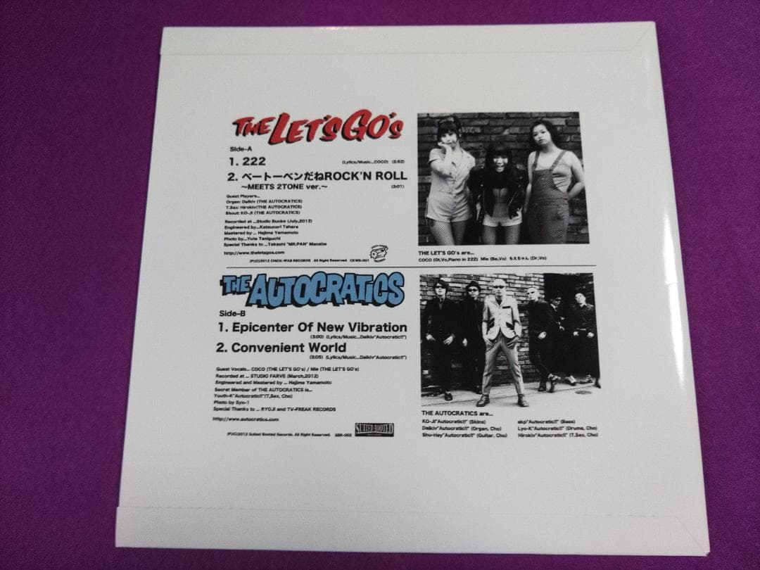 THE LET'S GO's ×THE AUTOCRATICS split EP