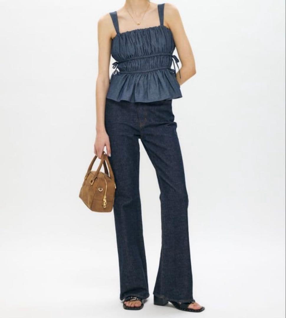 極美品✨MOUSSY MVS FLARE フレアデニム 濃紺 洗える 赤耳 26