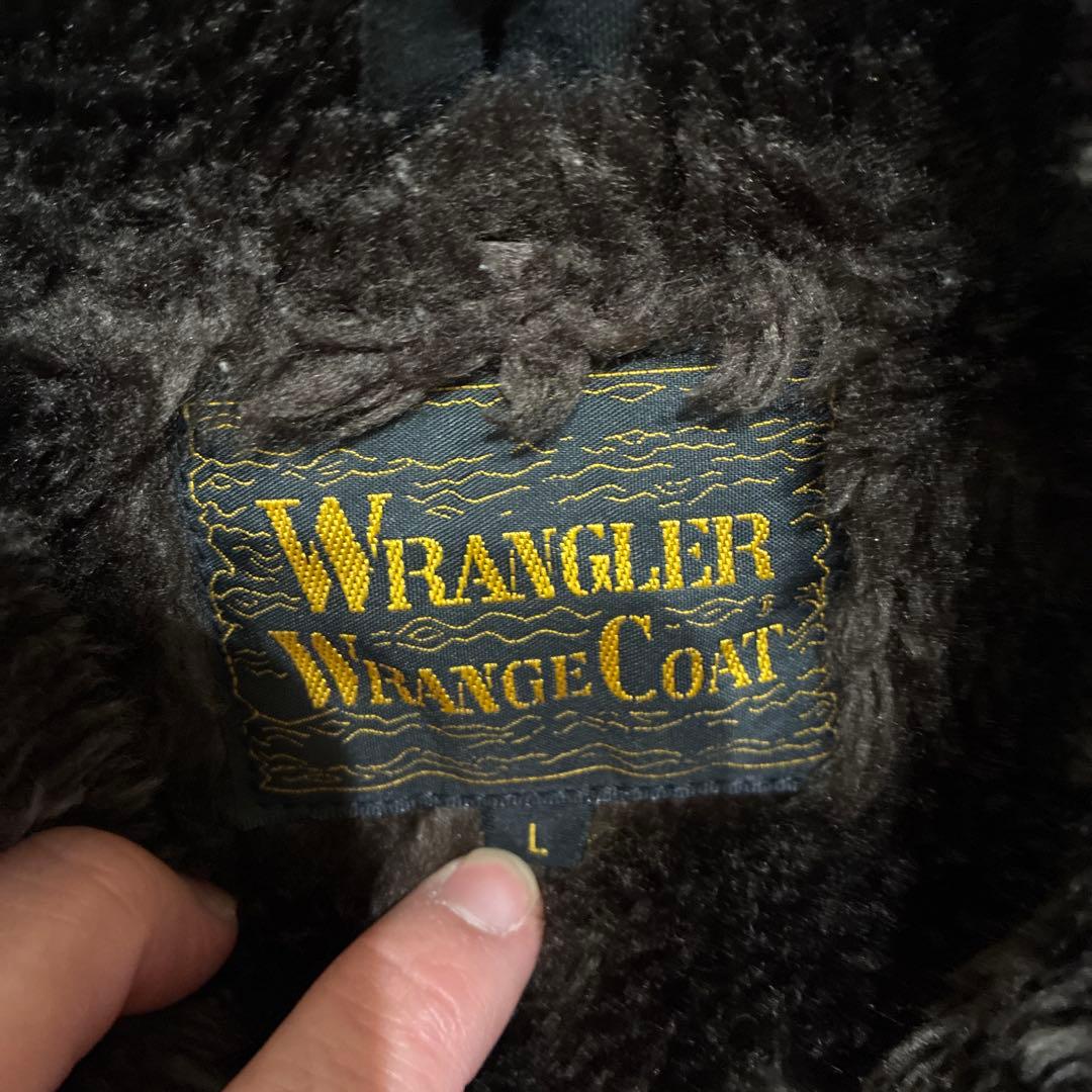 Wrangler ランチコート ブラック ファーブラウン Ｌ