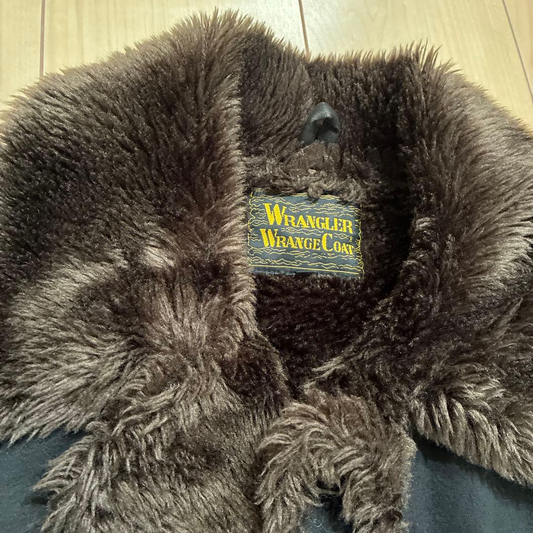 Wrangler ランチコート ブラック ファーブラウン Ｌ