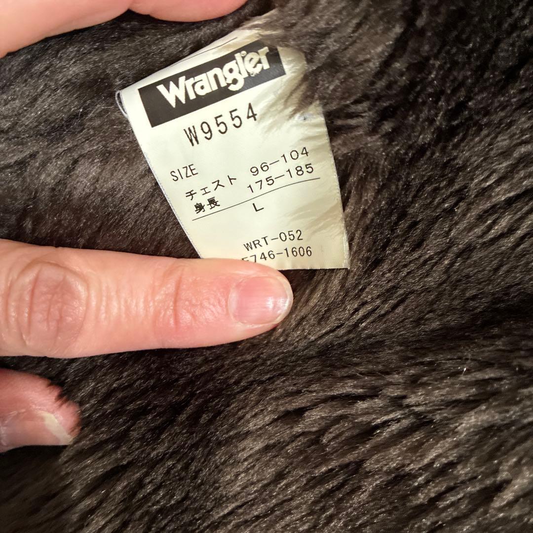 Wrangler ランチコート ブラック ファーブラウン Ｌ
