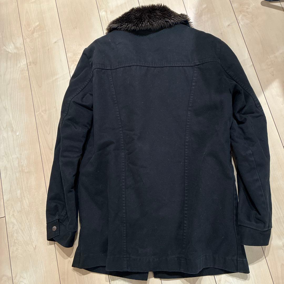 Wrangler ランチコート ブラック ファーブラウン Ｌ