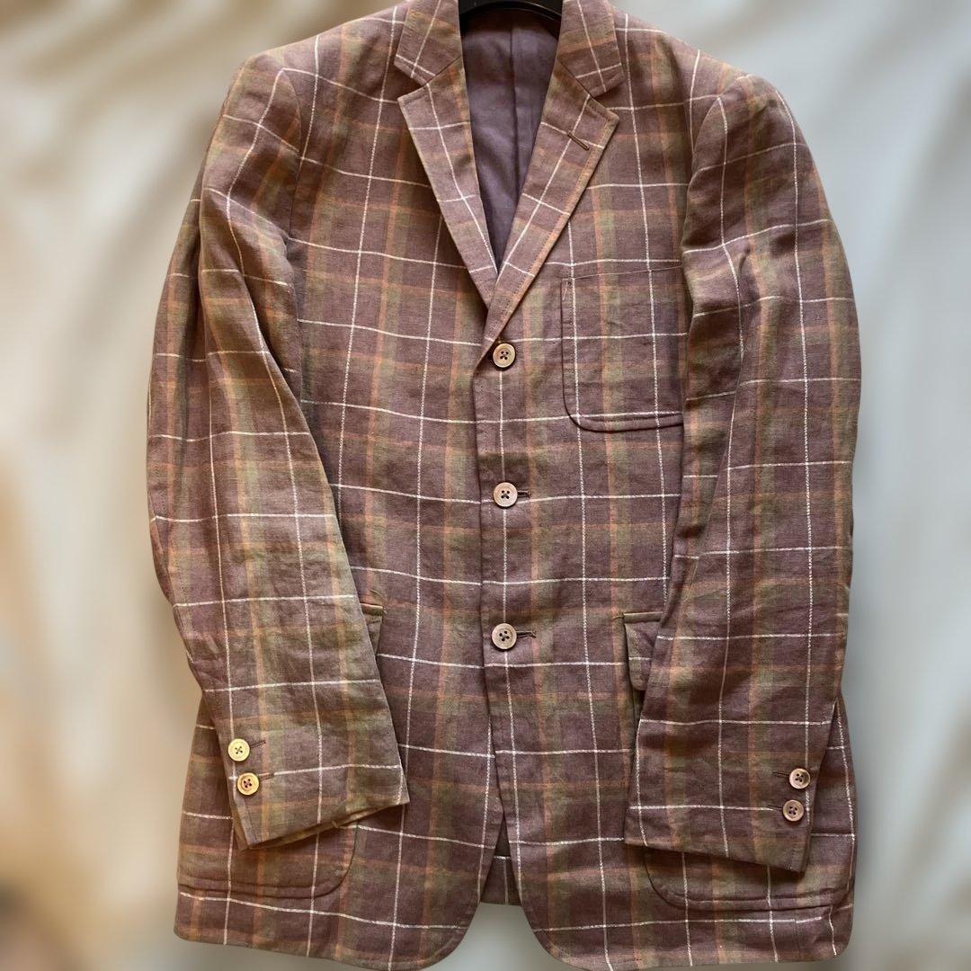 NIGO Nigold×ユナイテッドアローズ　リネン　チェックジャケット　46