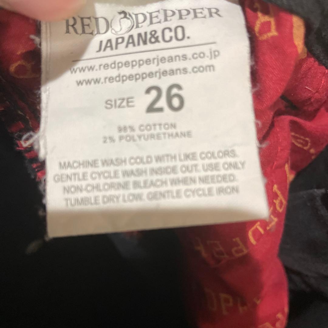 ね*店様 red pepper スキニーデニム　26 ブラック