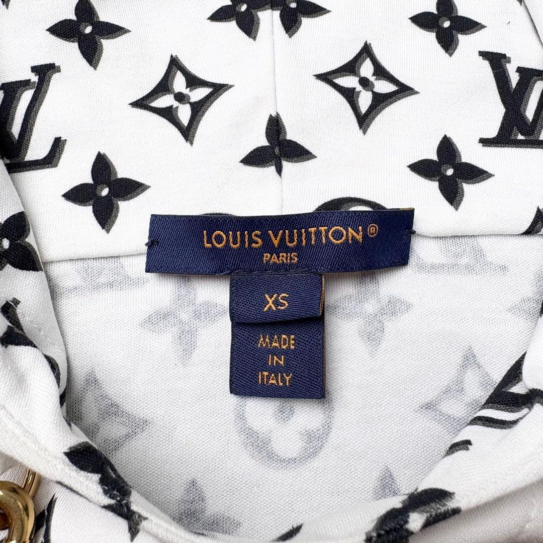VUITTON 2023 モノグラム総柄 フード付きTシャツ LVチェーン