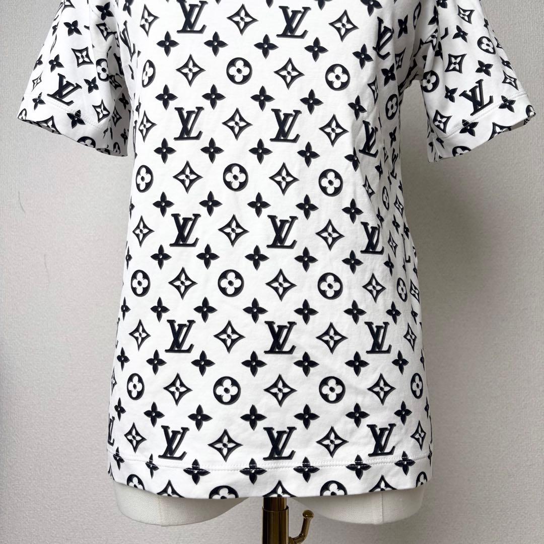 VUITTON 2023 モノグラム総柄 フード付きTシャツ LVチェーン