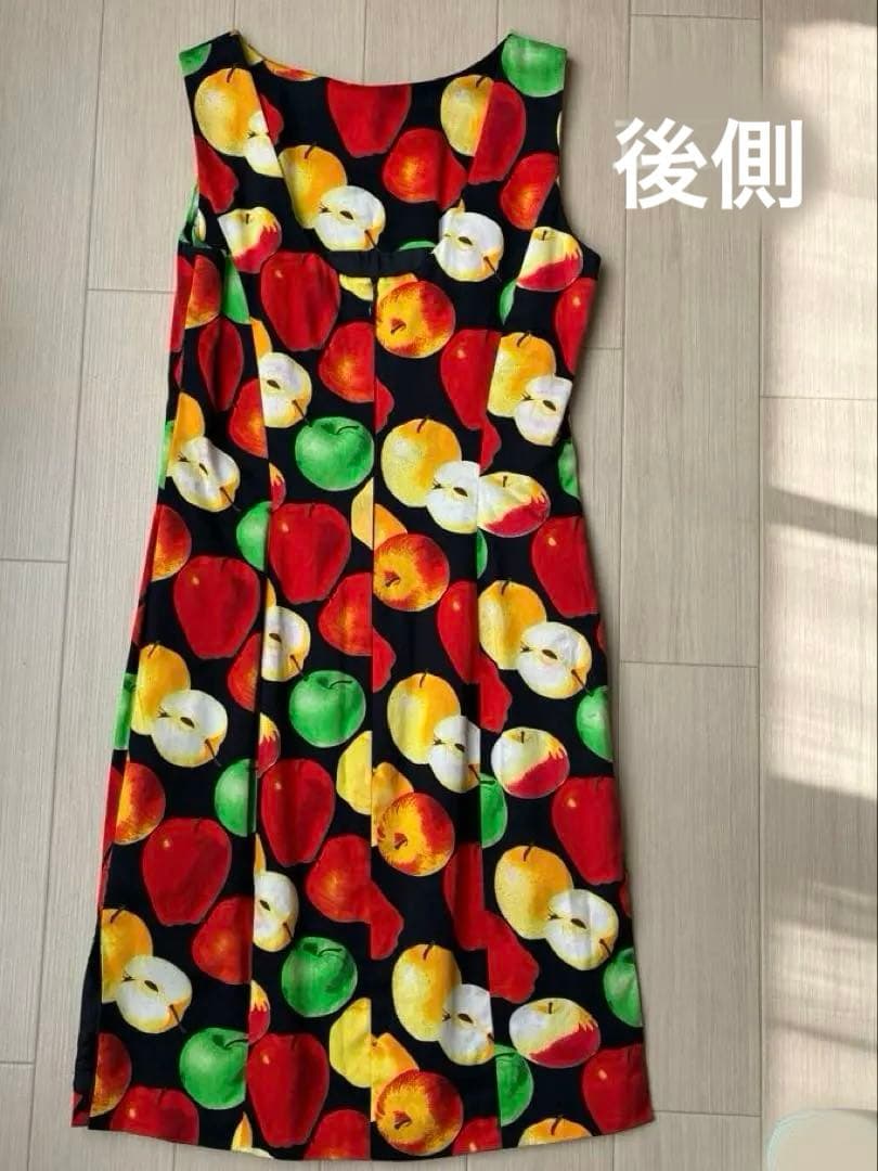 ESCADA フルーツ柄 ノースリーブワンピース 36