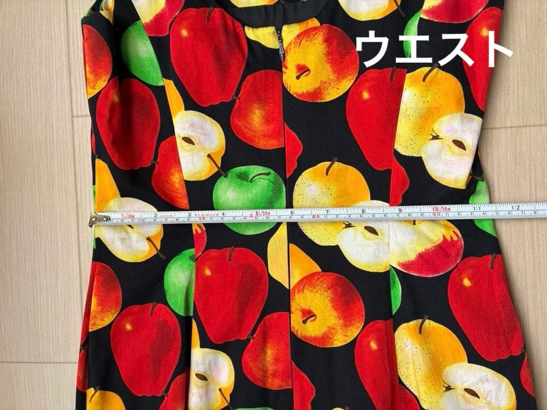 ESCADA フルーツ柄 ノースリーブワンピース 36
