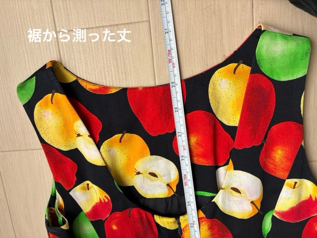 ESCADA フルーツ柄 ノースリーブワンピース 36