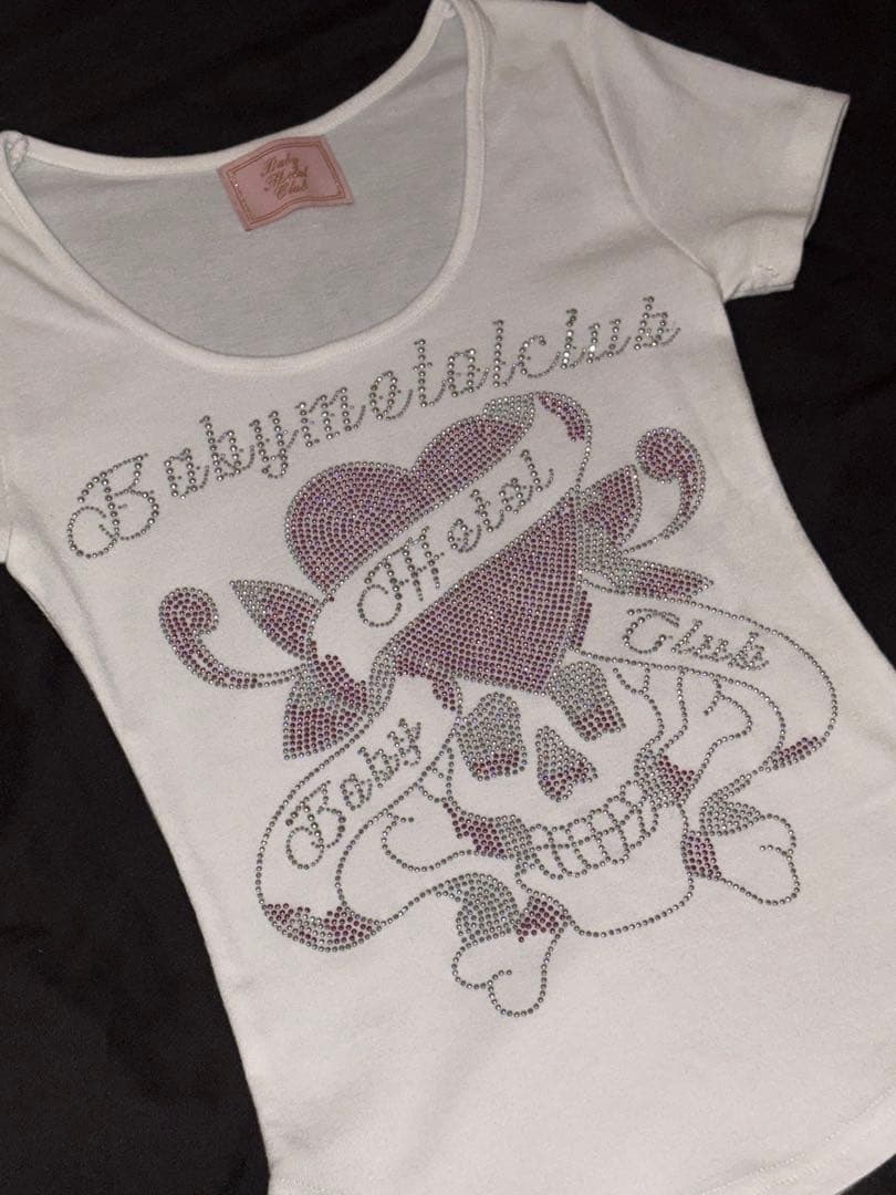 トップス babylclub bmc twinkle skull t white