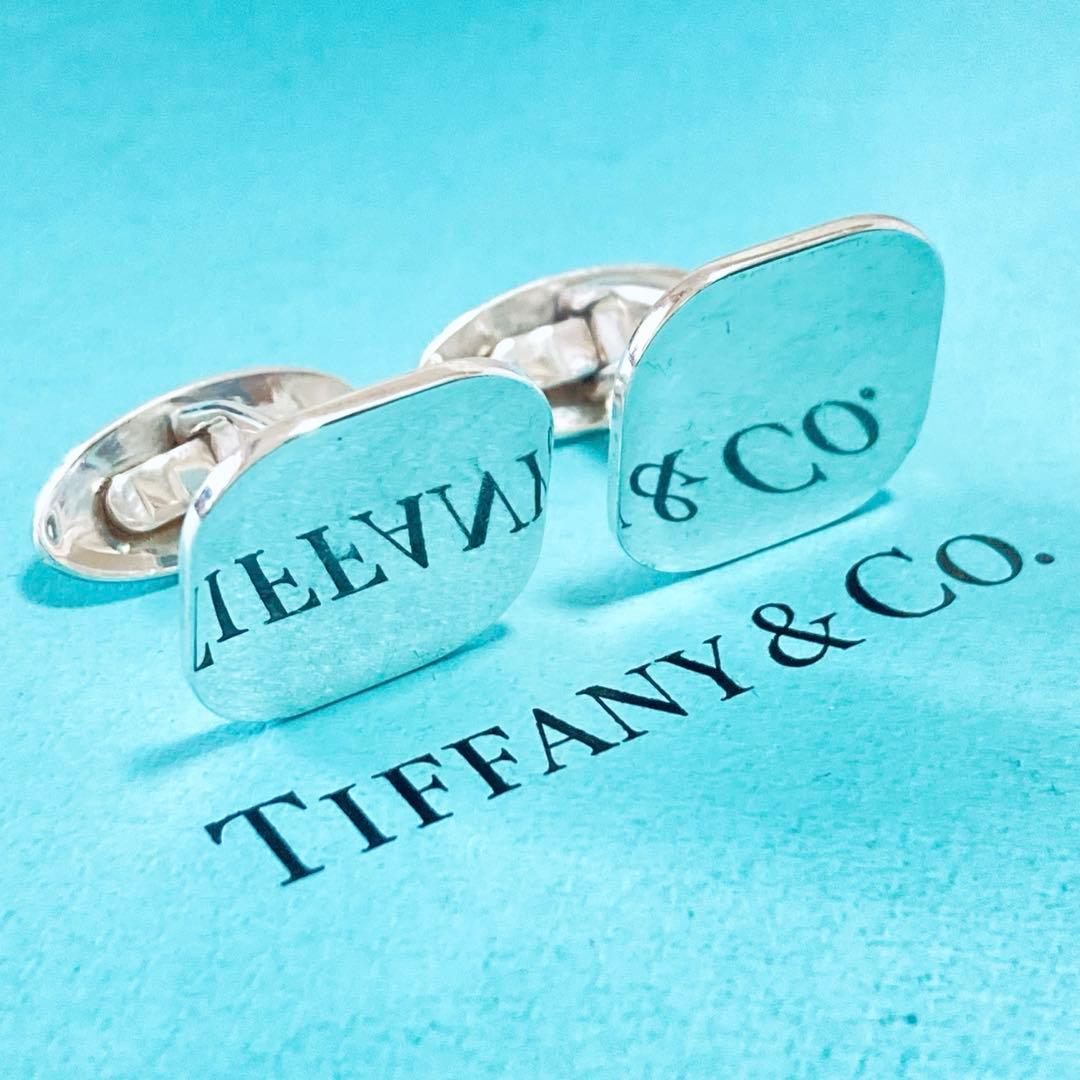 TIFFANY スクエア カフス 鏡面 ヴィンテージ シルバー S259055
